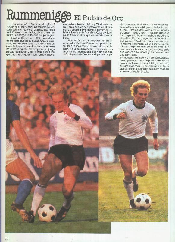 España 1982 lamina 22: Articulo sobre Rummenigge el rubio de oro