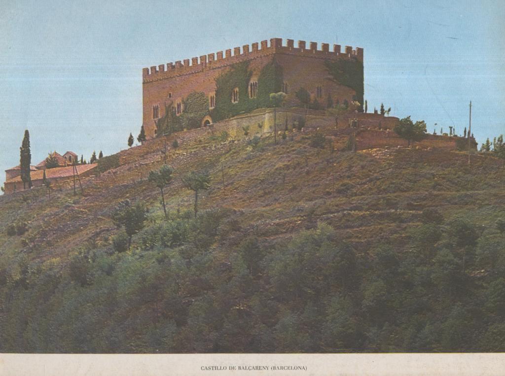 Lamina Castillos de España Edicion 1967 No.113: CASTILLO DE BALCARENY (BARCELONA)