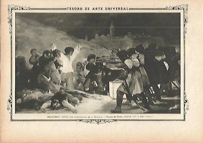 LAMINA 1255. GOYA. Los fusilamientos de la Moncloa
