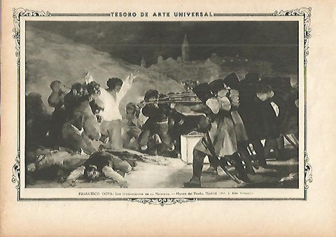 LAMINA 1255. GOYA. Los fusilamientos de la Moncloa