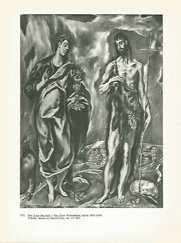 LAMINA 2082: EL GRECO. San Juan Bautista y San Juan Evangelista