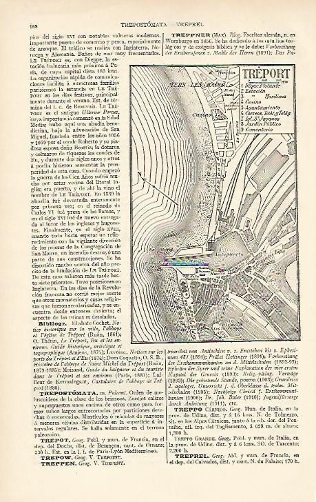 LAMINA ESPASA 849: Mapa de Treport Francia