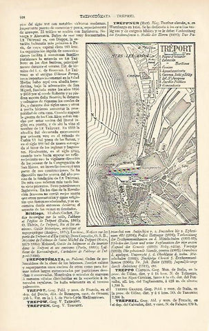 LAMINA ESPASA 849: Mapa de Treport Francia