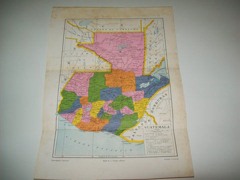 LAMINA ESPASA 2240:  Mapa de Guatemala