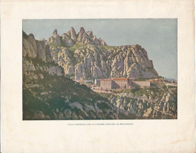 LAMINA 2370: Vista panoramica de Montserrat
