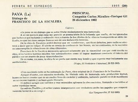 LAMINA 2910: Criticas de La Pava. Principal 26 diciembre 1903