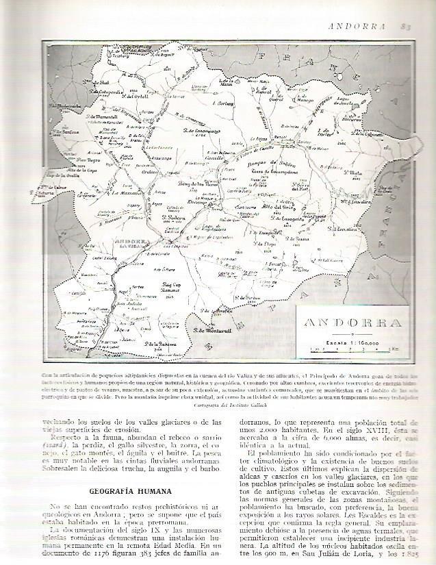 LAMINA 3075: ANDORRA. Mapa de Andorra