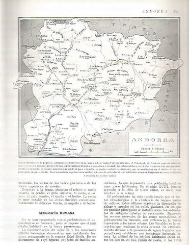 LAMINA 3075: ANDORRA. Mapa de Andorra