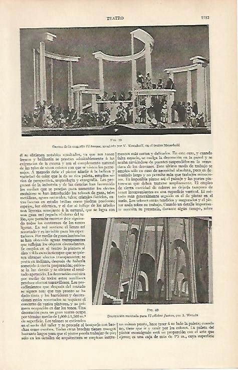 LAMINA ESPASA 5815: Escena de El Bosque en el teatro Meyerhold