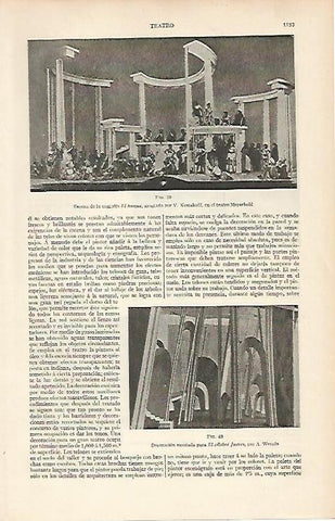LAMINA ESPASA 5815: Escena de El Bosque en el teatro Meyerhold