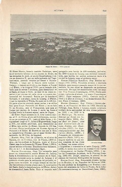 LAMINA ESPASA 6874: Vista general de Baños de Elster Alemania