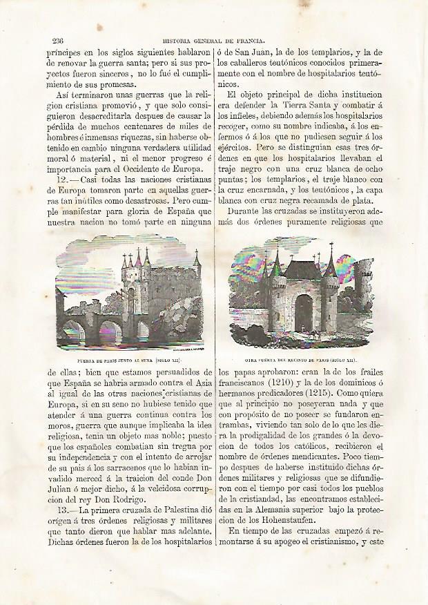 LAMINA 3419: Puertas de Paris en el siglo XII