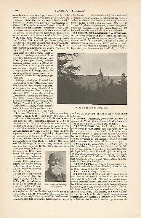 LAMINA ESPASA 7394: Castillo de Stolbereg-Wernigerode Alemania