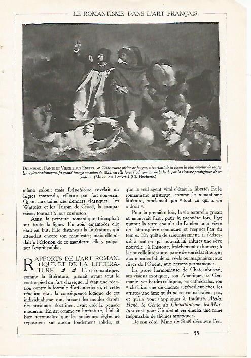 LAMINA 3885: DELACROIX: DANTE Y VIRGILIO EN LOS INFIERNOS