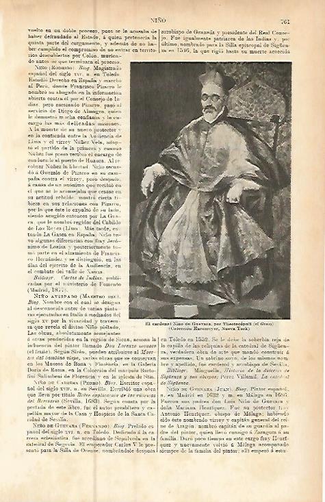 LAMINA ESPASA 9491: El Cardenal Niño de Guevara por El Greco