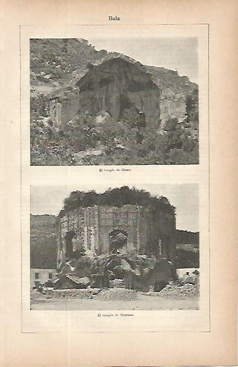 LAMINA ESPASA 9681: Templo de Diana y de Neptuno en Baia Italia