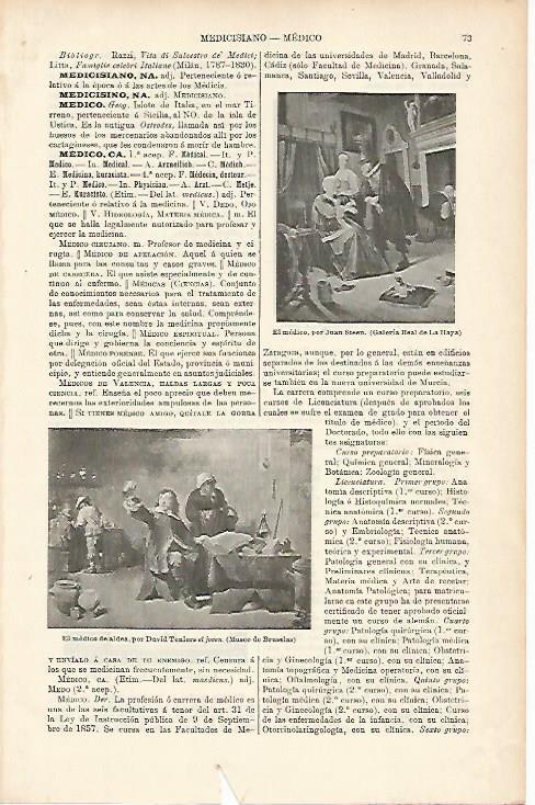 LAMINA ESPASA 11945: El medico por Steen