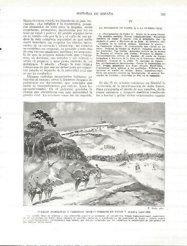 LAMINA 4425: Fuerzas isabelinas y carlistas combaten en Nazar y Asarta en 1833