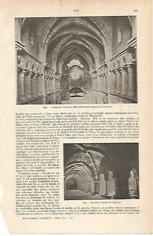 LAMINA ESPASA 12082: Catedral de Tuy Pontevedra