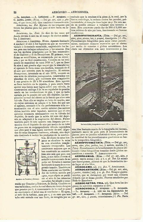LAMINA ESPASA 12546: La torre Eiffel fotografia desde 500 metros de altura