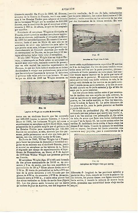 LAMINA ESPASA 13043: Aeroplano de Wright