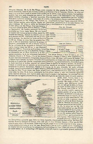 LAMINA ESPASA 14610: Mapa de la peninsula de Cabo Verde