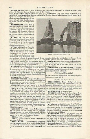 LAMINA ESPASA 16415: Puerta de Aval en Etretat Francia