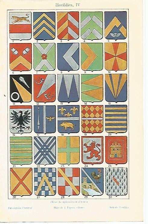 LAMINA ESPASA 657: Heraldica IV