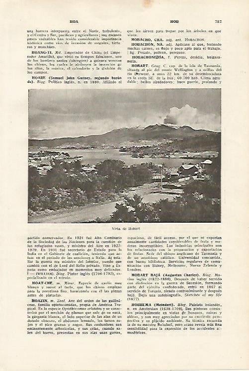 LAMINA SALVAT 80180: Vista de Hobart Tasmania