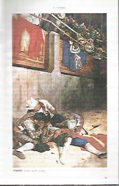 LAMINA COSSIO 50082: Torero herido por A. Lizcano