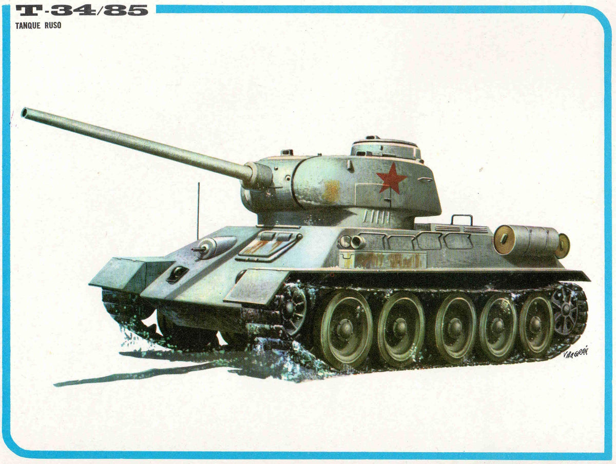 LAMINA 4196:  T-34/85 Tanque Ruso