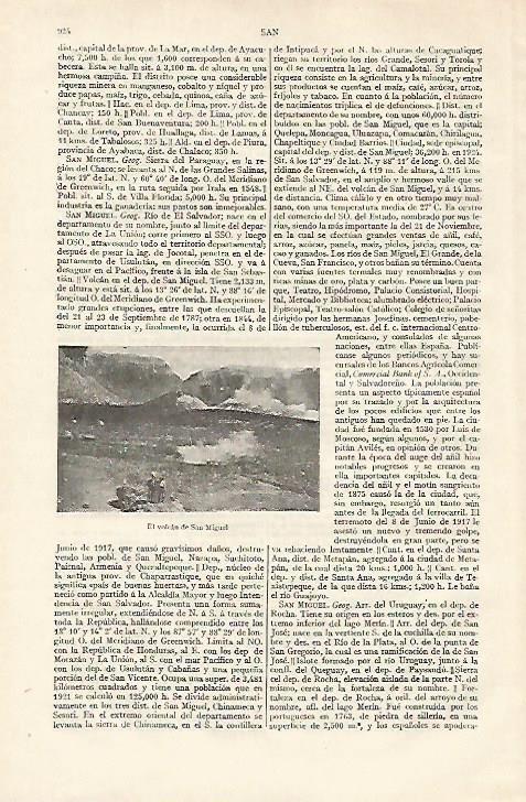 LAMINA ESPASA 18347: Volcan de San Miguel