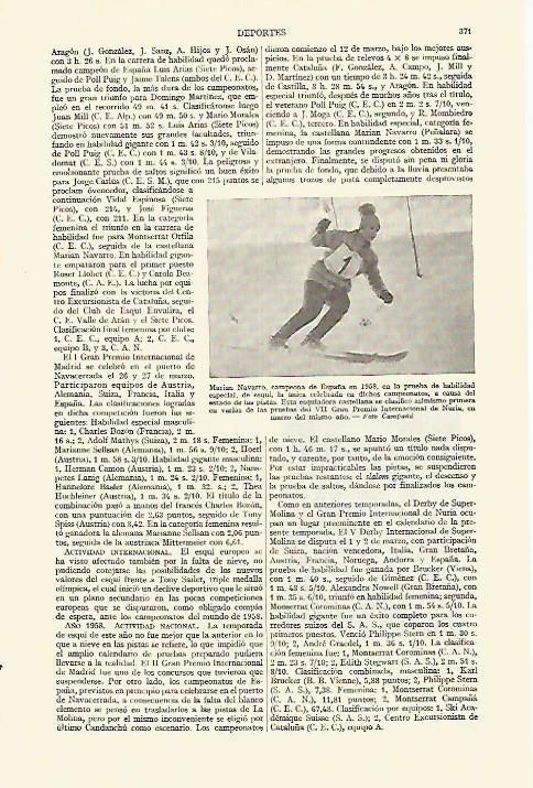LAMINA ESPASA 14871: Marina Navarro campeona de España en 1958