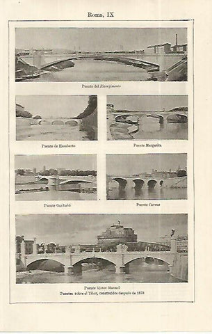 LAMINA ESPASA 19187: Puentes sobre el Tiber en Roma