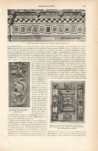 LAMINA ESPASA 7713: Detalle del claustro de San Juan de Letran Roma