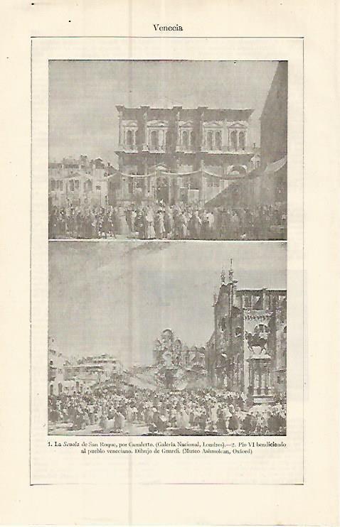 LAMINA ESPASA 17466: Obras de Canaletto y Guardi