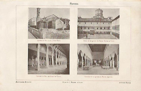LAMINA ESPASA 5080: Edificios de Ravena Italia