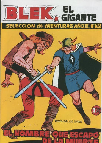 Bleck el gigante facsimil numero 098: El hombre que escapo de la muerte
