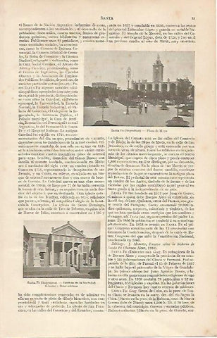 LAMINA ESPASA 19401: Plaza de Mayo en Santa Fe Argentina