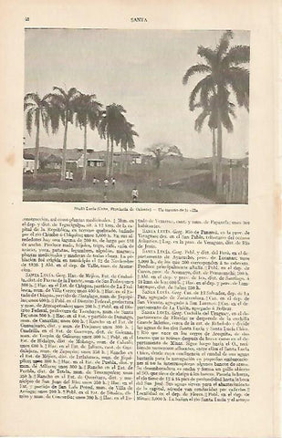 LAMINA ESPASA 19402: Santa Lucia en Cuba