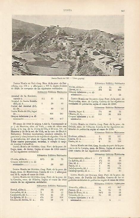 LAMINA ESPASA 19412: Santa Maria de Olo Barcelona