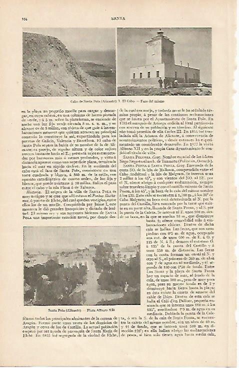 LAMINA ESPASA 19418: Cabo de Santa Pola en Alicante