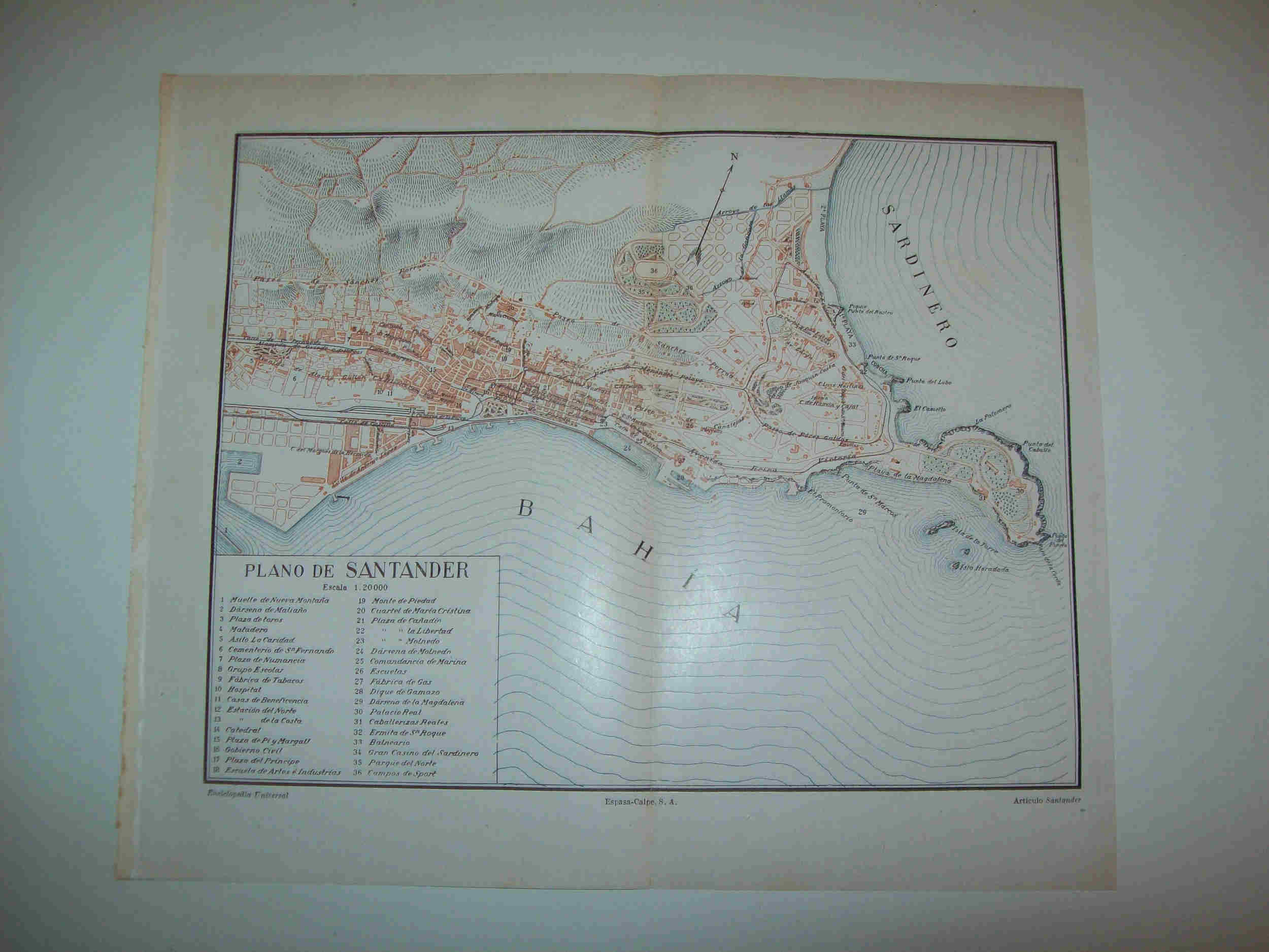 LAMINA ESPASA 19426: Plano de Santander