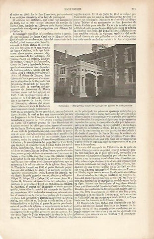 LAMINA ESPASA 19428: Marquesina de La Magdalena en Santander