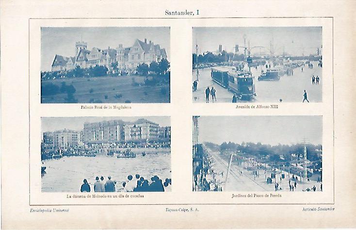 LAMINA ESPASA 19429: Vistas de Santander
