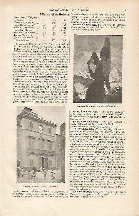 LAMINA ESPASA 19433: Ayuntamiento de Santañy en Mallorca
