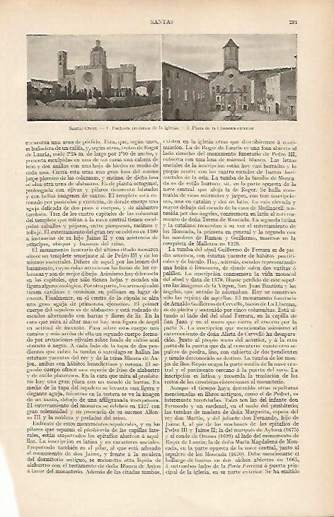LAMINA ESPASA 19438: Iglesia del Monasterio de Santes Creus