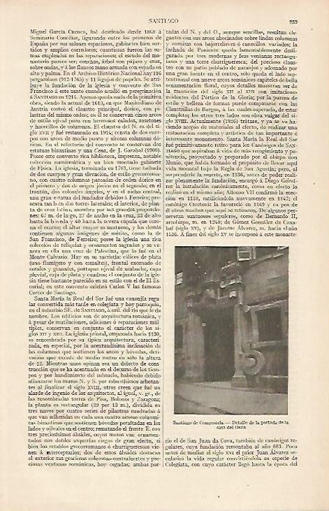 LAMINA ESPASA 19448: Casa del Dean en Santiago de Compostela