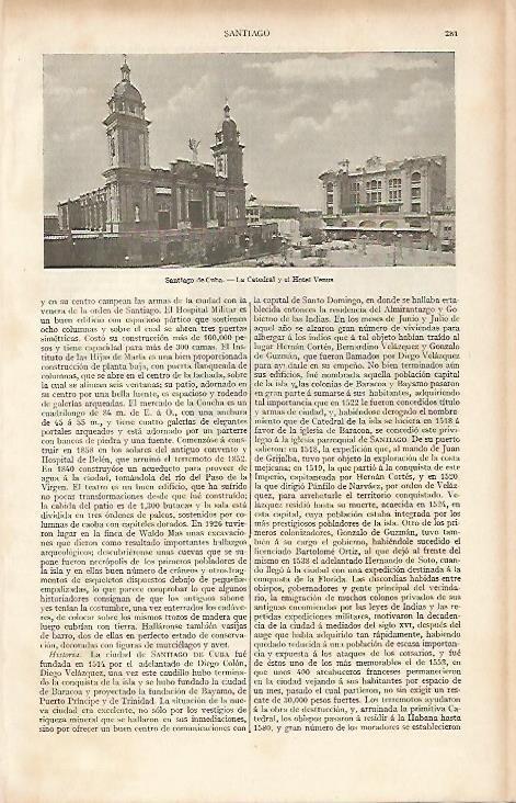 LAMINA ESPASA 19453: Catedral de Santiago de Cuba