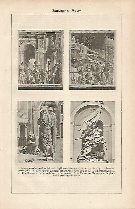 LAMINA ESPASA 19471: Representaciones de Santiago el Mayor